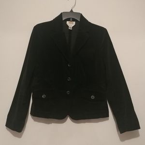Black corduroy button & pocket blazer